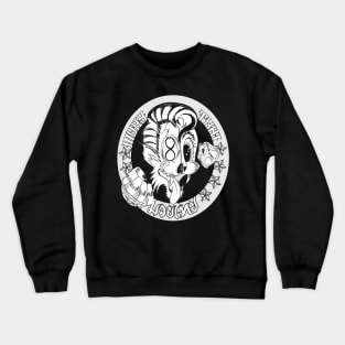 One eye handsome cat band Crewneck Sweatshirt